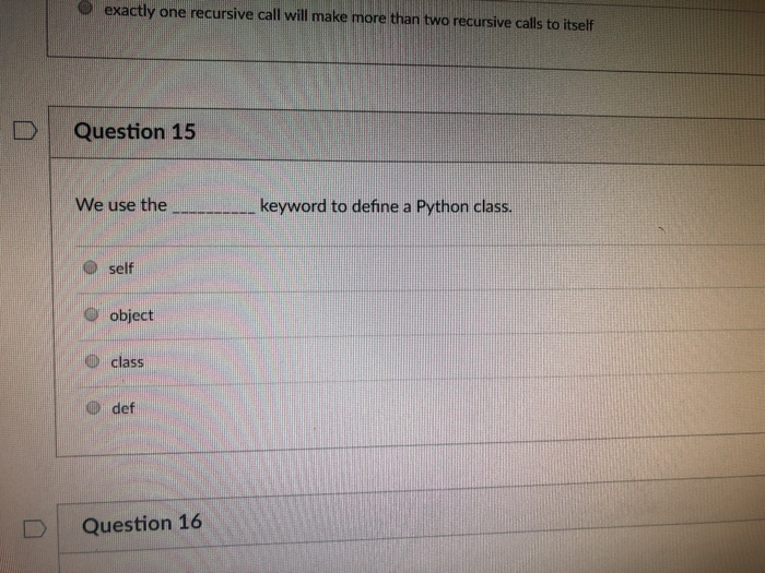  exactly one recursive call will make more than two recursive calls
