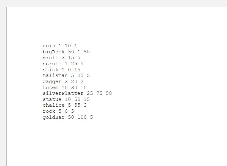 is faced with a large pile of loot. You will have to