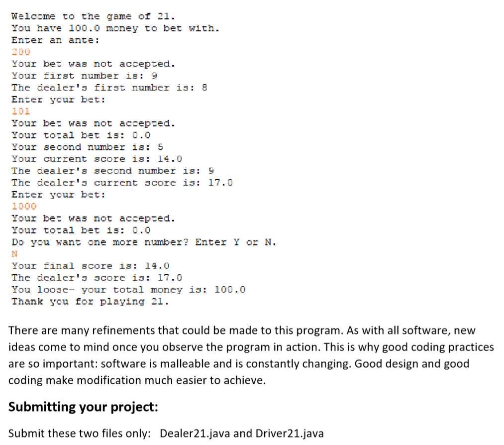 Understand how one class uses an instance of another class to execute