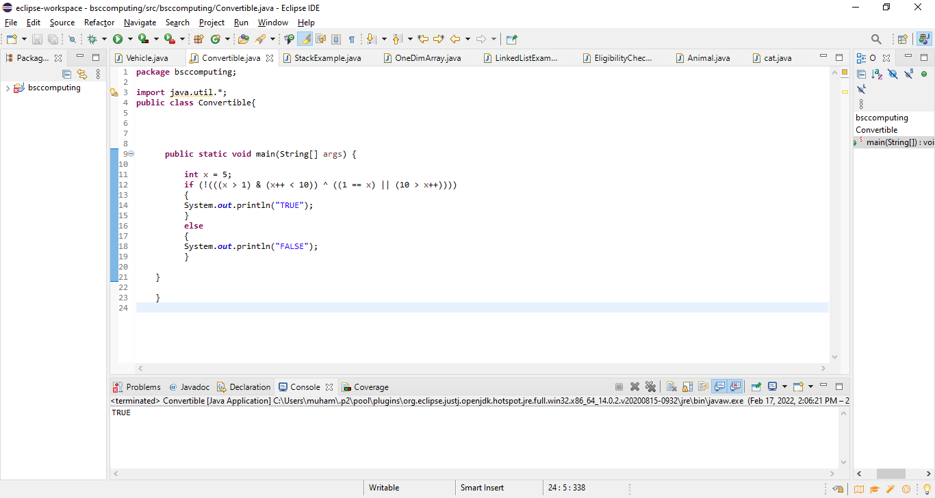 will be their output? A) B) int number = 12; System.out.println("Is "
