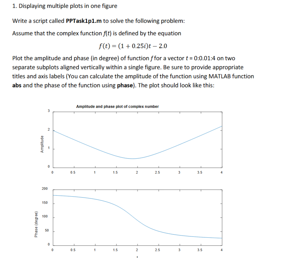  1. Displaying multiple plots in one figure Write a script called