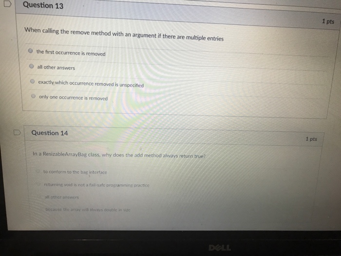 1 pts When the need to expand the size of a bag