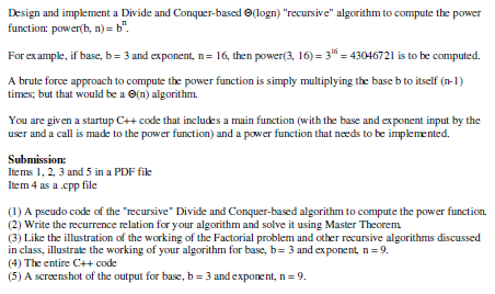  Empty C++ code #include using namespace std; int power(int base, int