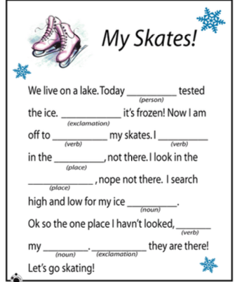 class called MadLibs with a member variable for each of the blanks