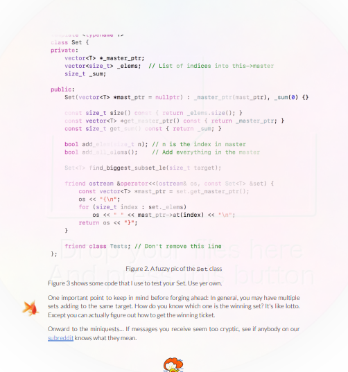  The Representation How do you represent a set internally? At first