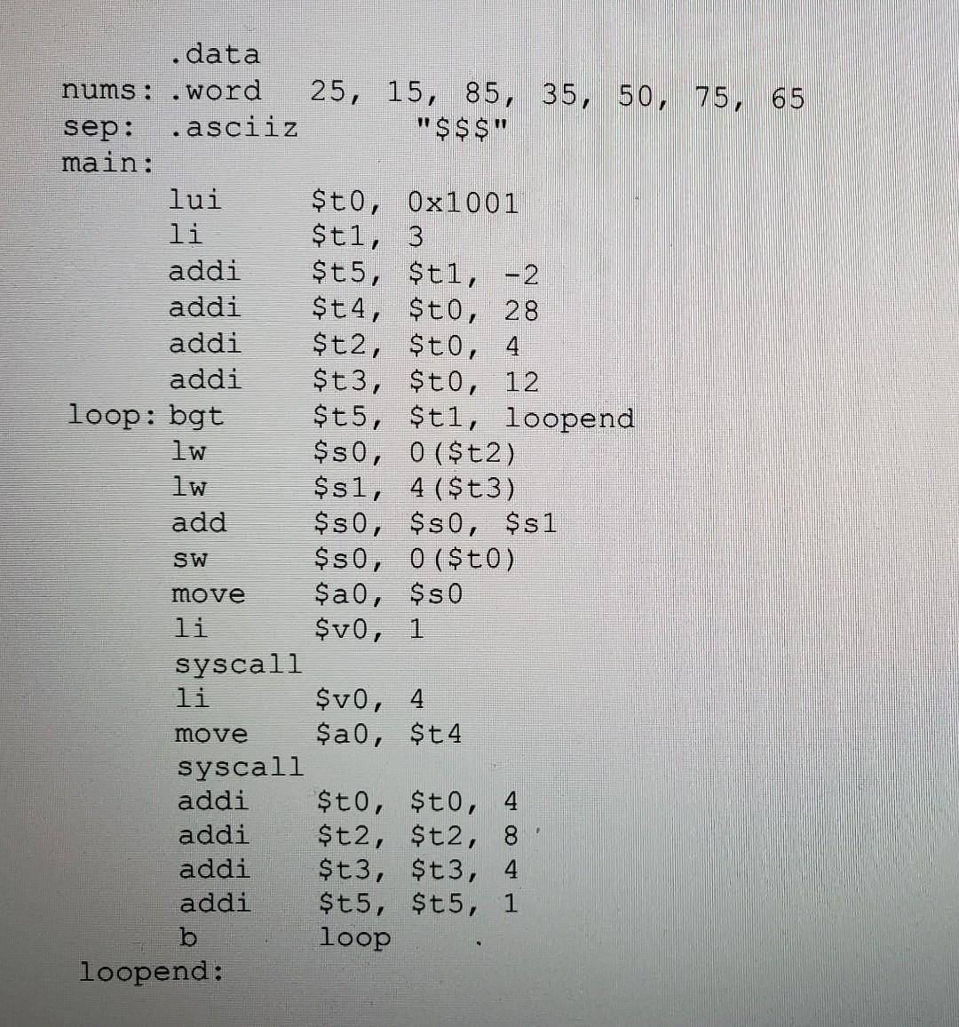 Trace the code, show exactly what is printed and show what