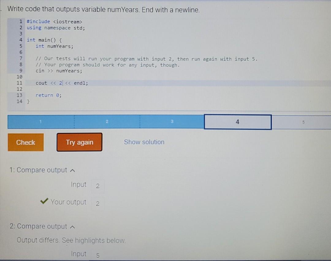 Don't know how to write 5 also? Write code that outputs