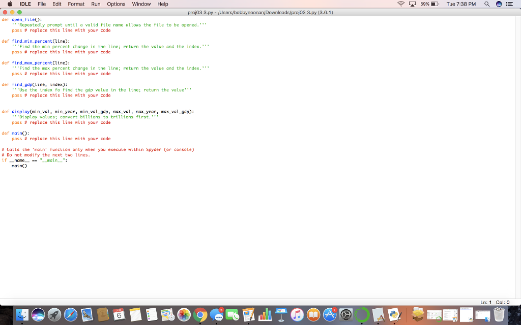 HELP!! I need a code done in Python only using this format!
