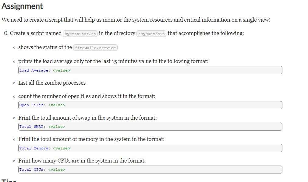 We need to create a script that will help us monitor the