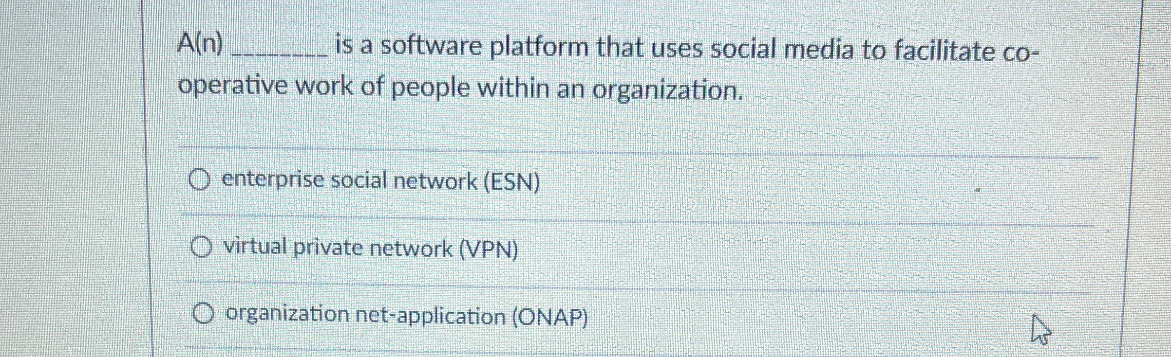 A(n)q, is a software platform that uses social media to facilitate
