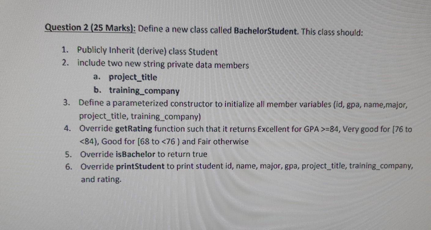 this assignment, you are given part of the implementation as a help