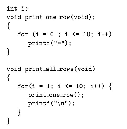 How do I fix this code to print asterisks in one