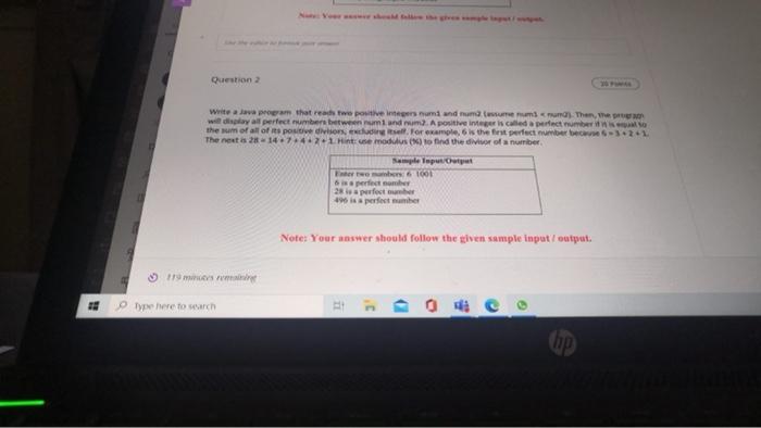 Question 2 write av program that reads we puternum and Mum