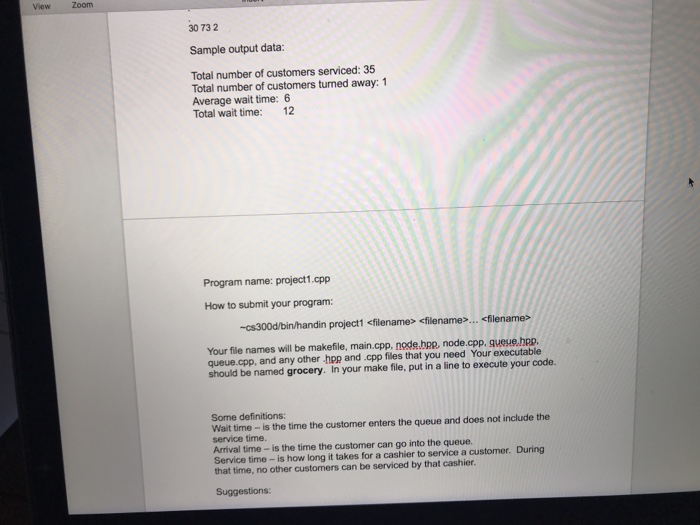 lines at the grocery store. Customers will enter randomly to check out