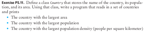 user is prompted to enter country information. Continue until either the user
