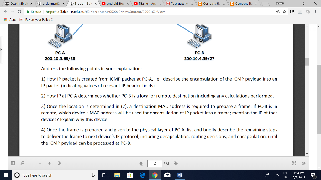  Deakin Sing x assignment x Problem Sol x 0 Android Stu