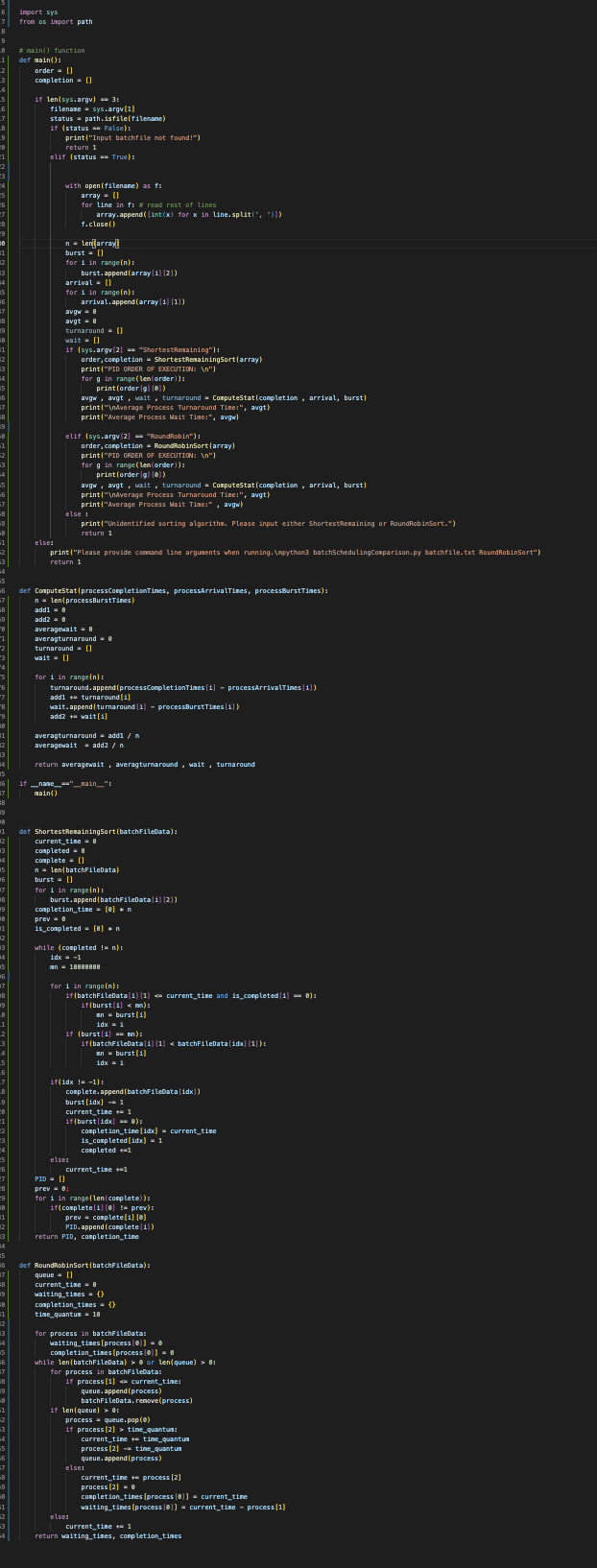 Can you fix the errors? When I try to run python3 batchSchedulingComparison.py