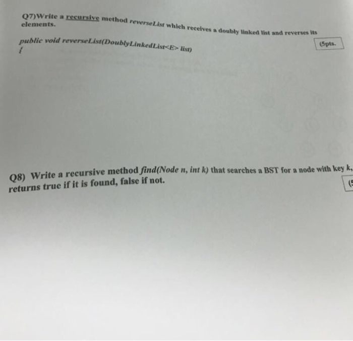  I need this in java language Write a recursive method reverseList