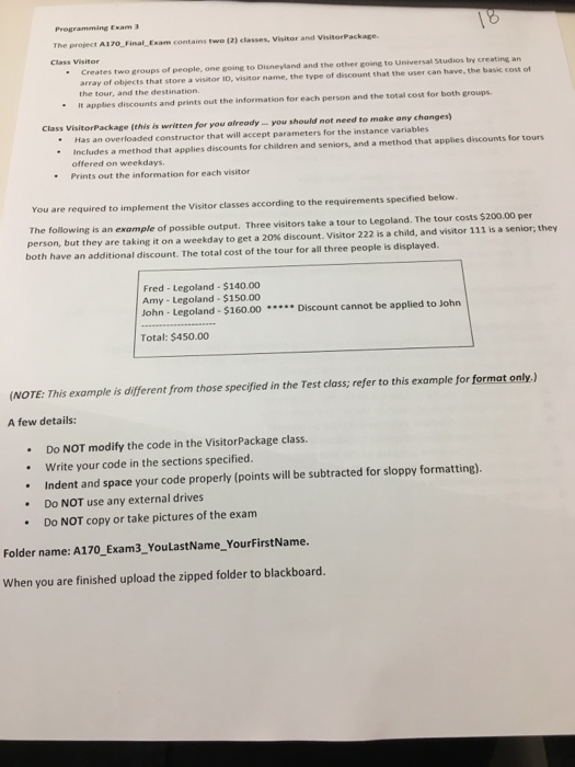 output should be the same as the example output but replace by