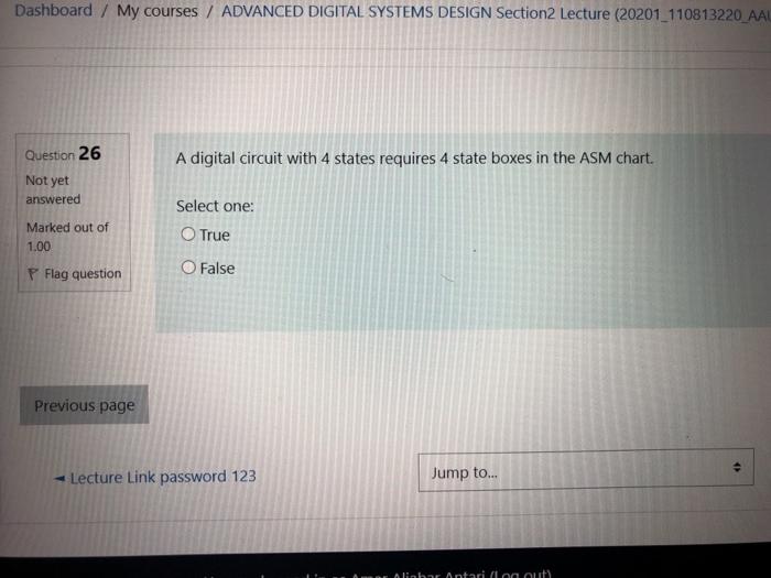  Dashboard / My courses / ADVANCED DIGITAL SYSTEMS DESIGN Section2 Lecture