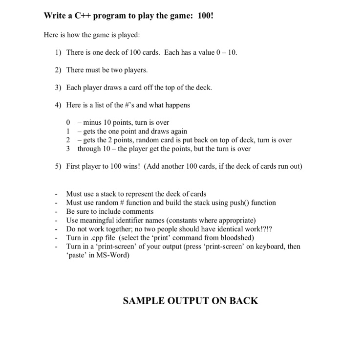  How would you write this program in c++ language ? Write
