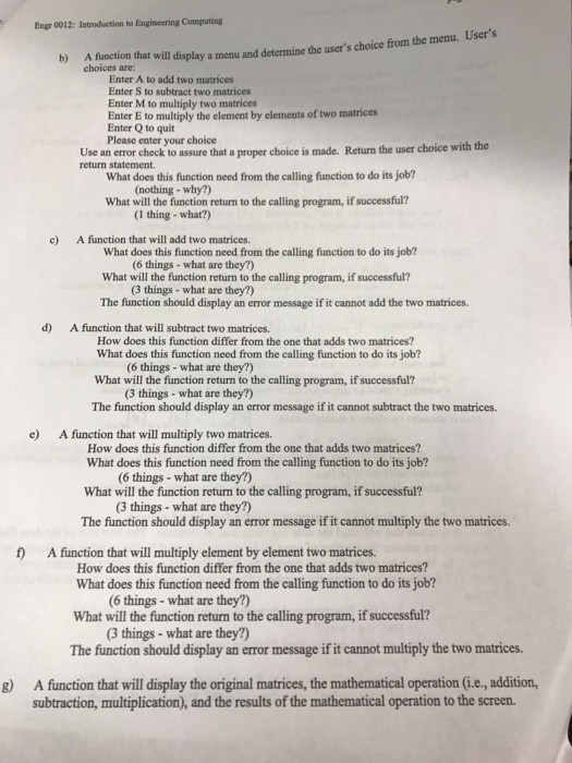 aware MATLAB Problem: You developing a new product that it hopes will