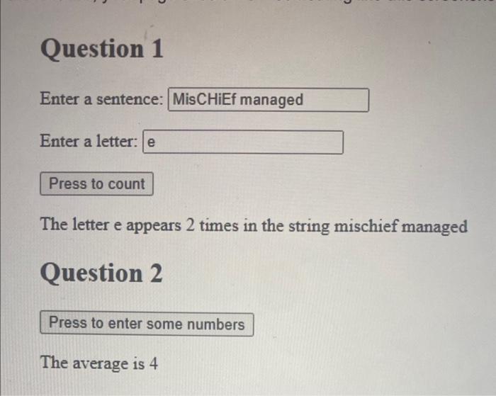 Question #1 Write an event handler so that when the user