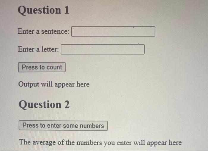 clicks the Press to Count button a function executes. The function should