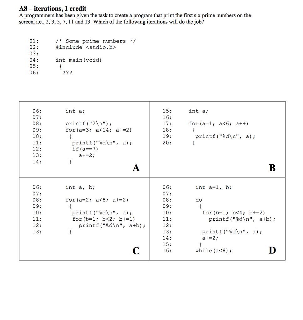 Please explain why is that so? A programmers has been given the