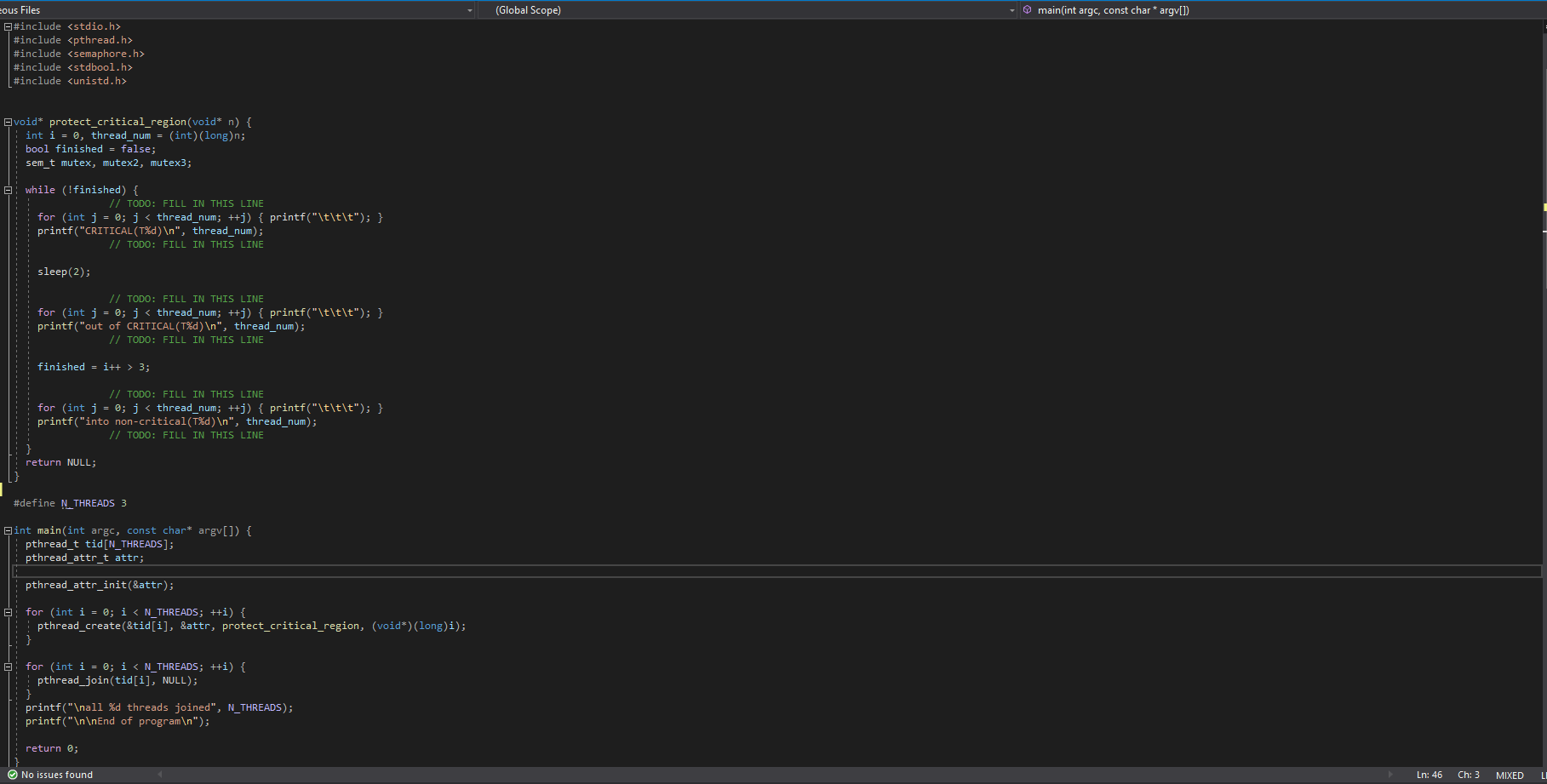 Complete the missing sections of code and explain the logic as well