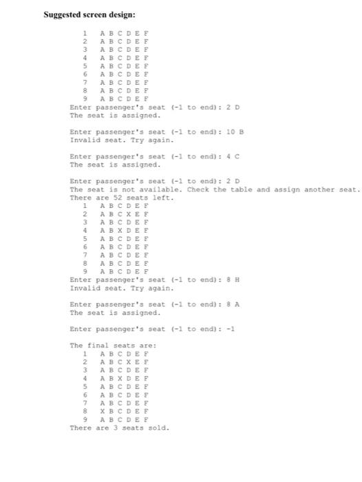 multi-scripted array to a function Problem: Write a program to assign passenger's