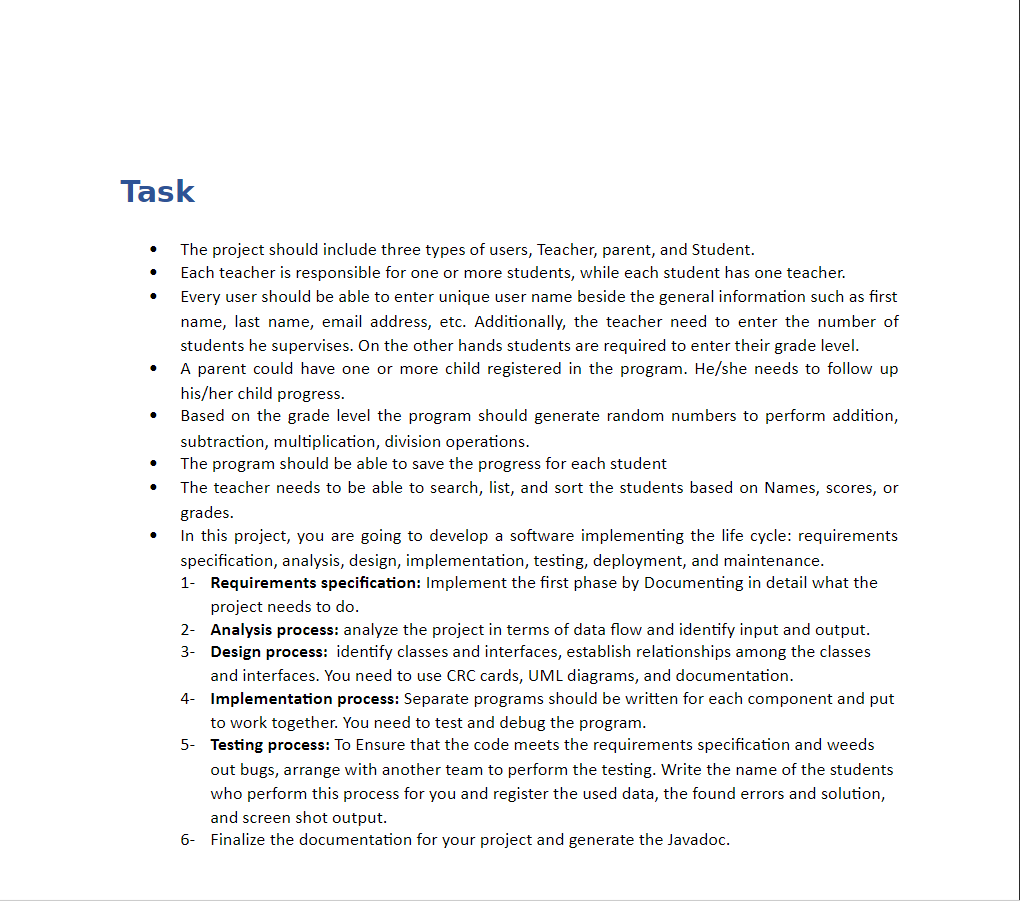 The objective of this project is to create a program that help