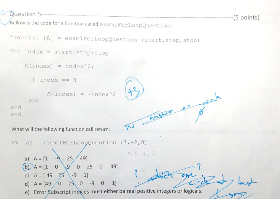  MATLAB Can u explain why the answer is b? Question 5