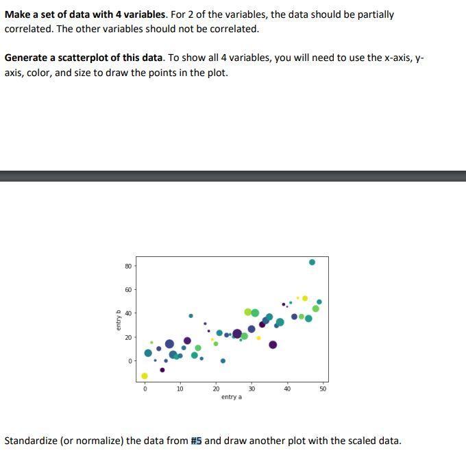 Please answer these 2 questions. After completing and generating a scatter