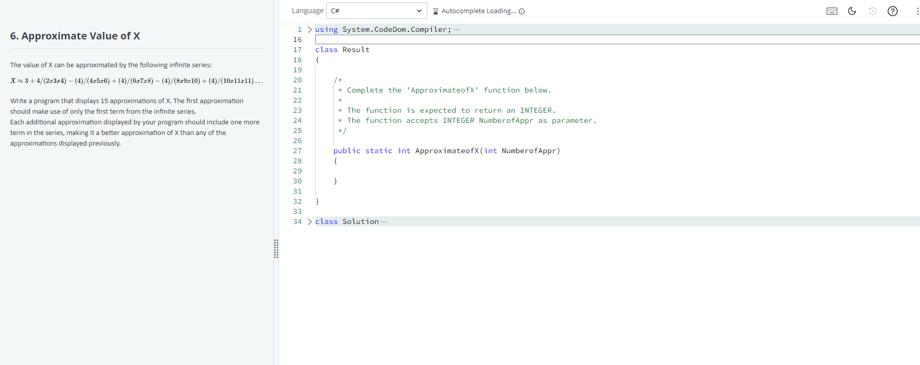 The answer should be in C# or python2 or python3 languages. I
