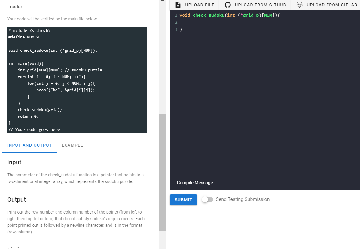 18.4% (326/1769) #Array #Loop #If/else #Pointers #Function Sudoku is a logical based,