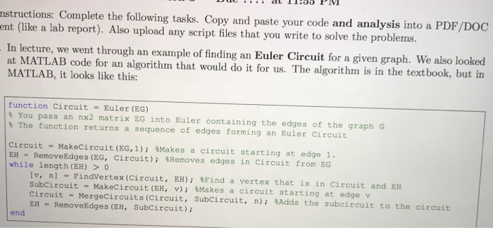  For discrete math Need solution in Matlab First pic is main
