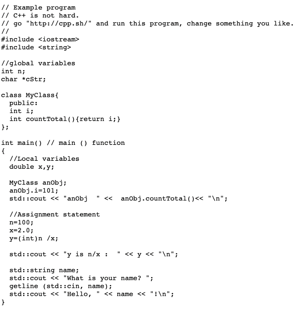 C++ (1) Modify the code to display first name and last