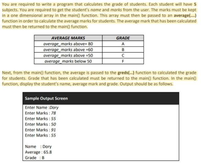  C++ Programming You are required to write a program that calculates