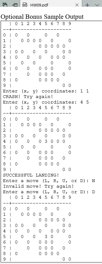 c++ Declares a 2D integer array of size 10*10 that represents the