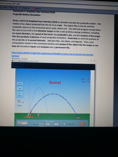  Write a MATLAB Graphical User interface (GUI) to simulate and plot