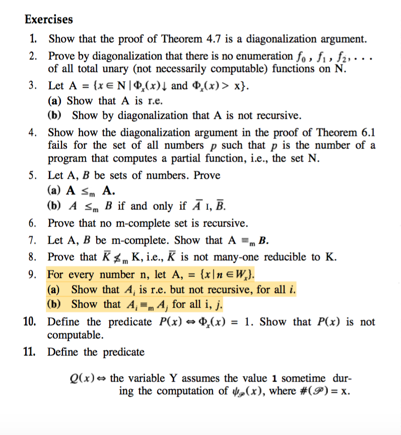q 9 p 94 book : Computability, Complexity, and Languages by Davis,