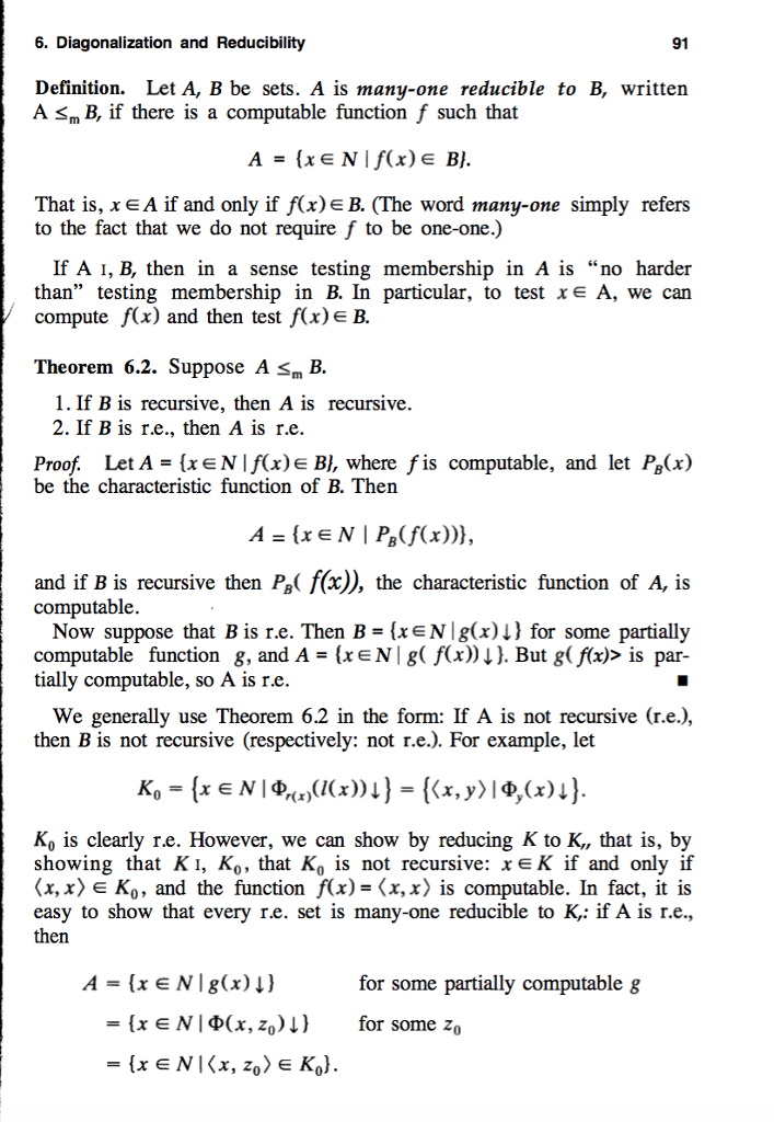 all total unary (not necessarily computable) functions on N. 3. Let A