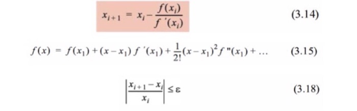 NewtonRoot. The iterations should stop when the estimated relative emor (Lecture #4