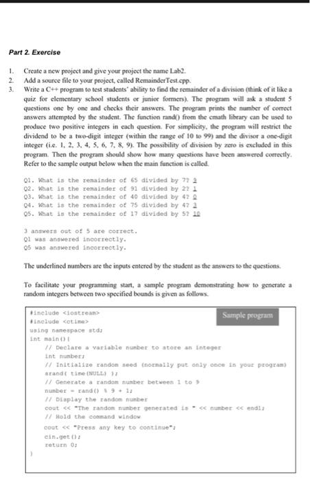 called Reminderfeste 3. Write a C++ program to tedy softender of a