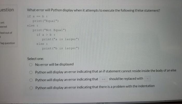month 1 and month b: print("a is larger") else: print("bis larger") tag