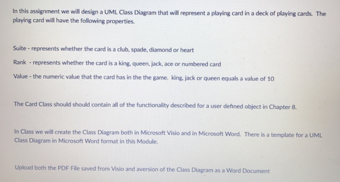  Programmed in Java n this assignment we will design a UML