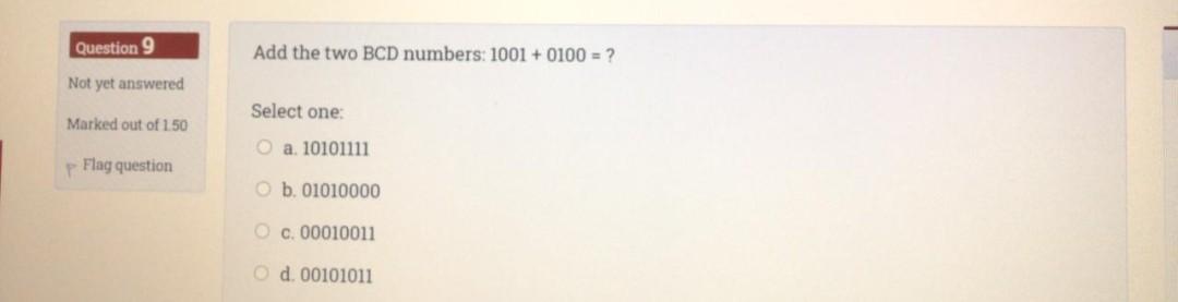 Please brother, only the final answer Question 9 Add the two
