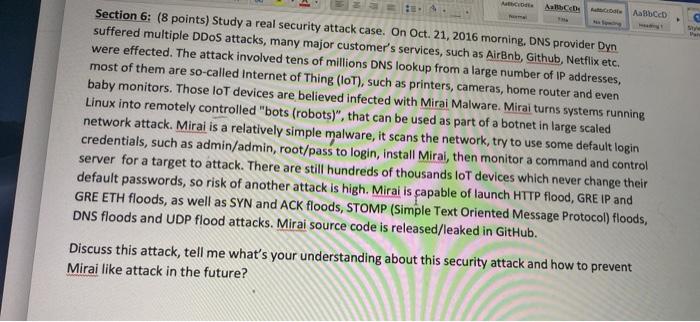 please reply as soon as possible AD ACD ABCD ar Section 6: