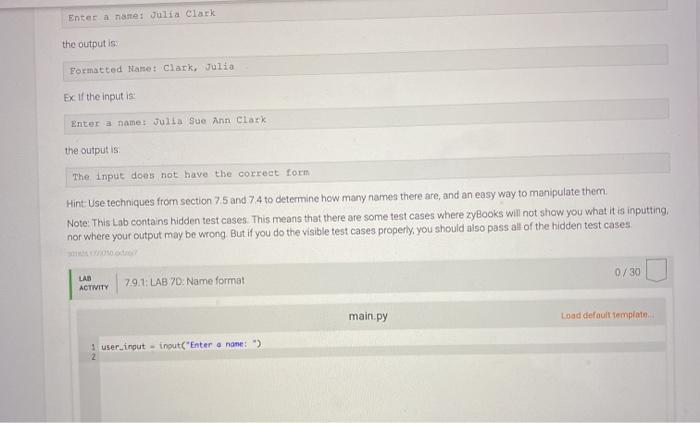 format Overview Create a program that will format a person's name. Objective